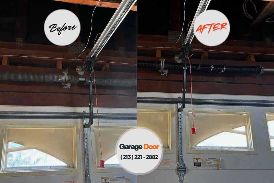 Before and after: garage door repair 79096